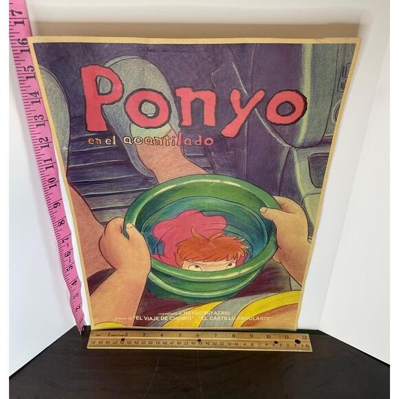 RARE Studio Ghibli Ponyo On The Cliff Movie Poster Hayao Miyazaki Anime Art - Picture 2 of 5